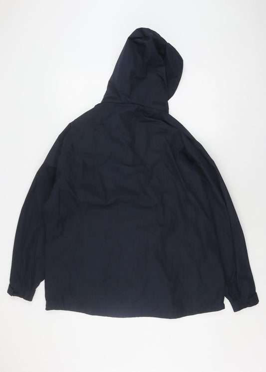 Jack Murphy Women's Black Hooded Rain Coat, Size 18