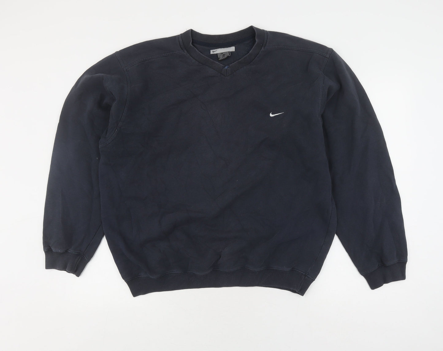 Nike Men's Blue Pullover Sweatshirt L V-Neck