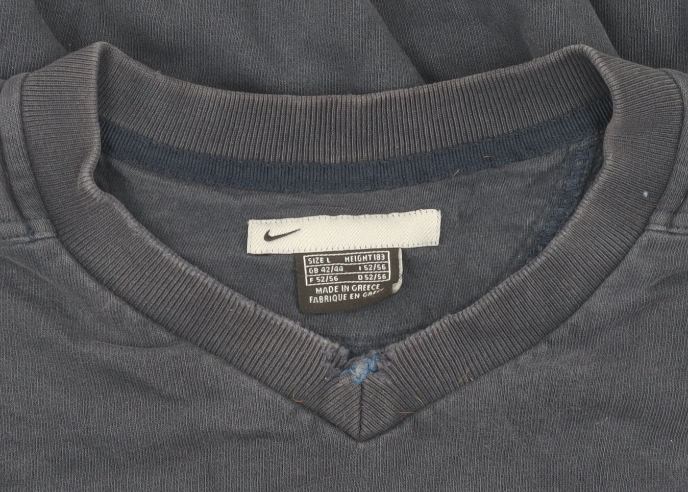 Nike Men's Blue Pullover Sweatshirt L V-Neck