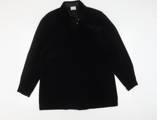 Womens UK Size M Regular Alexon Black Cotton Blend Jacket
