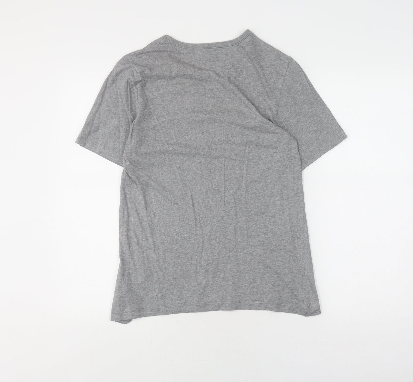 Hugo Boss Men's Grey Cotton T-Shirt, Size S, Short Sleeve
