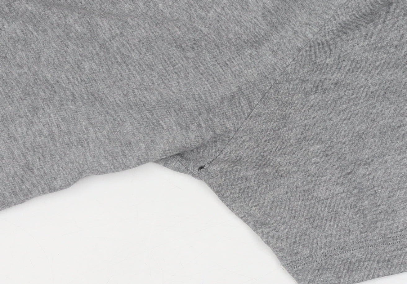 Hugo Boss Men's Grey Cotton T-Shirt, Size S, Short Sleeve