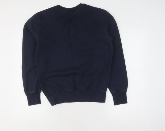 Champion Blue Unisex Sweatshirt Small Pullover Logo