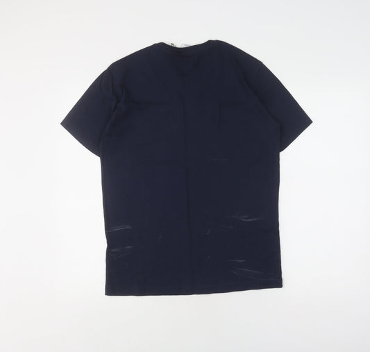 Champion Men's Blue Small T-Shirt, Embroidered Logo