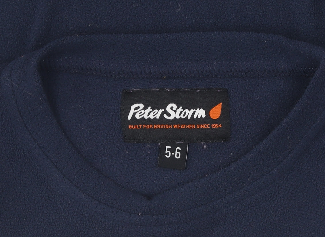 Additional view of Peter Storm boys’ blue fleece pullover sweatshirt, size 5-6, years