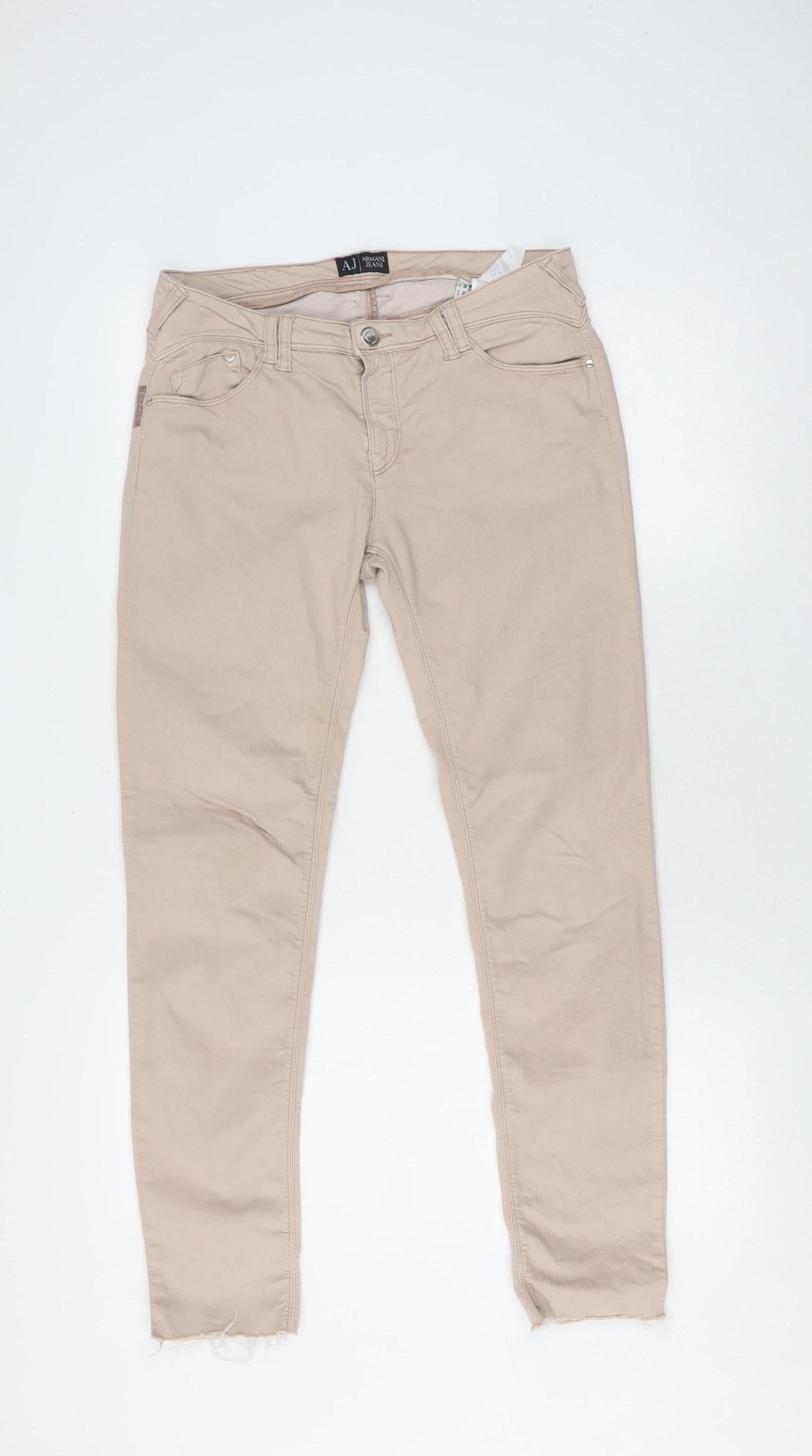 Armani Women's Beige Slim Straight Jeans - Size 2