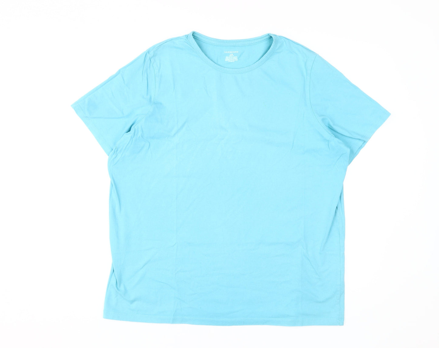 Lands' End Women's Blue Cotton Basic T-Shirt Size 16