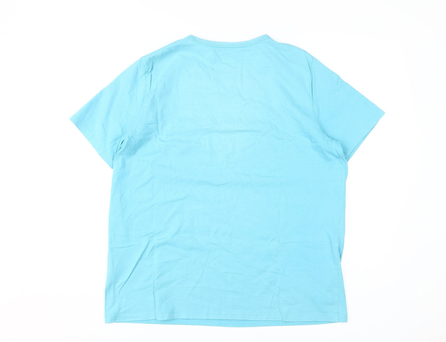 Lands' End Women's Blue Cotton Basic T-Shirt Size 16