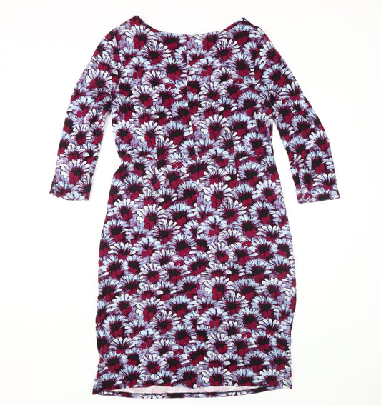 White Stuff Women's Multicoloured Floral Bodycon Dress, Size 10