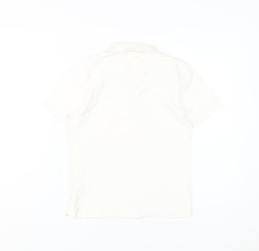 Hugo Boss Boys White Polo Shirt XS Short Sleeve Logo