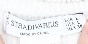 Stradivarius Women's White Sleeveless Tank Top L