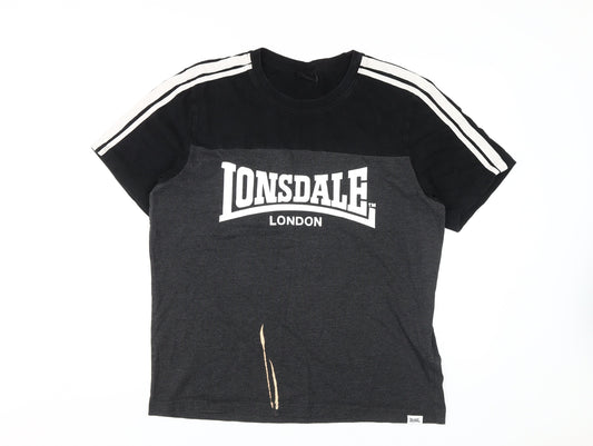 Lonsdale Men’s XL Black Logo T-Shirt