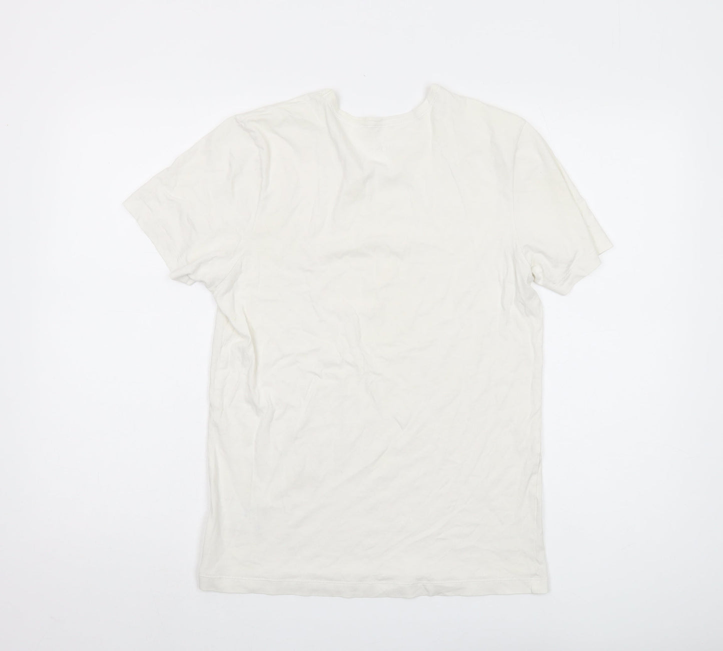 Hugo Boss Men’s White T-Shirt, Size S, Crew Neck