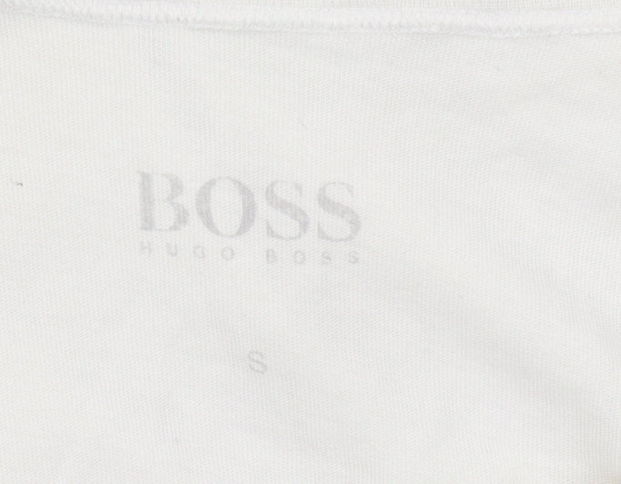 Hugo Boss Men’s White T-Shirt, Size S, Crew Neck