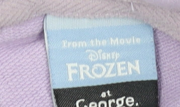 Additional view of George boys’ purple disney frozen sweatshirt 7-8y ruffle collar