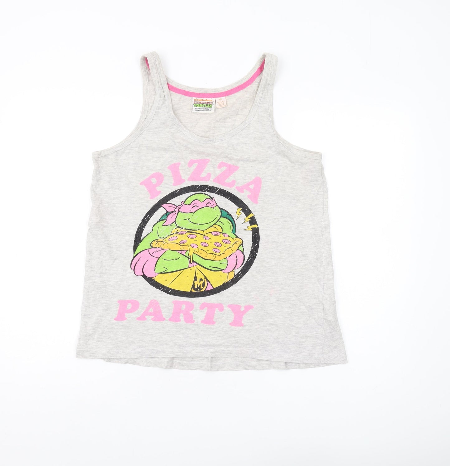 Nickelodeon Women's Grey TMNT Tank Top Size 10
