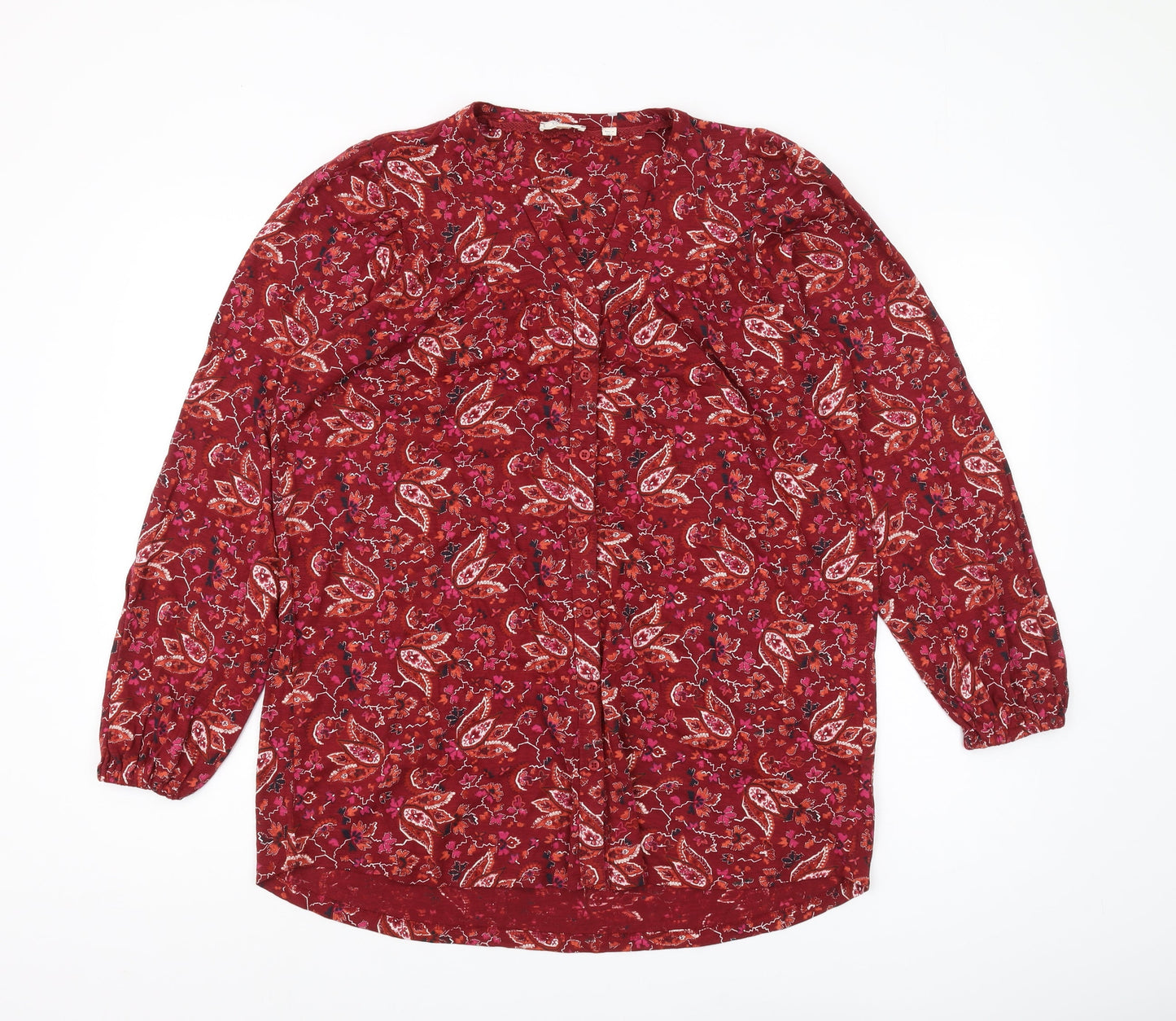 Fat Face Women's Red Floral Blouse Size 8