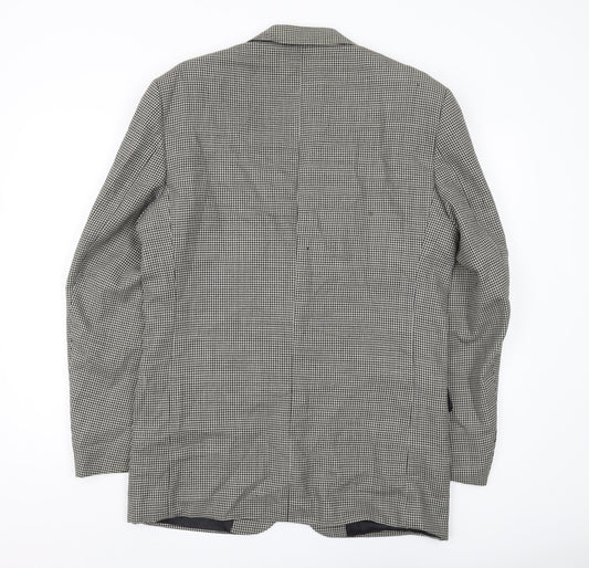 Pierre Cardin Men's Black & White Check Blazer, Size 40L