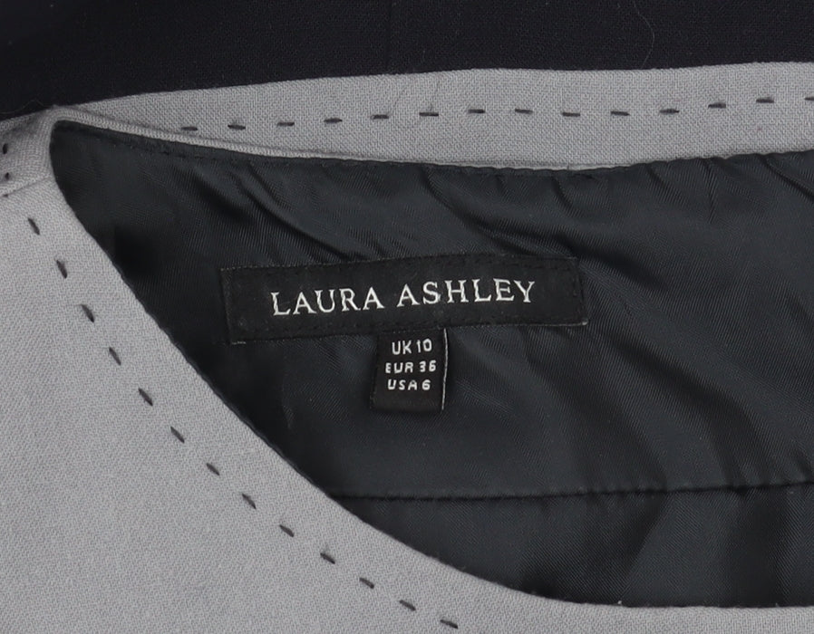 Laura Ashley Women's Black Grey Sheath Dress Size 10