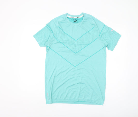 Puma Men's Green T-Shirt, Medium, Athletic Jersey