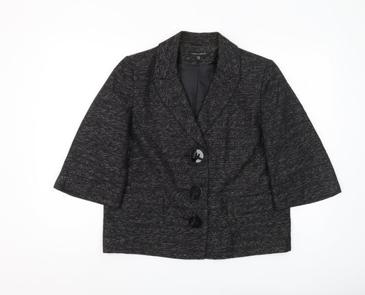 Laura Ashley Women’s Black Blazer Size 14 Lined Elegant