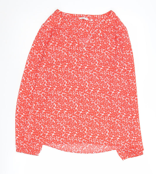 Womens UK Size S DOCKERS Red Polyester Blouse