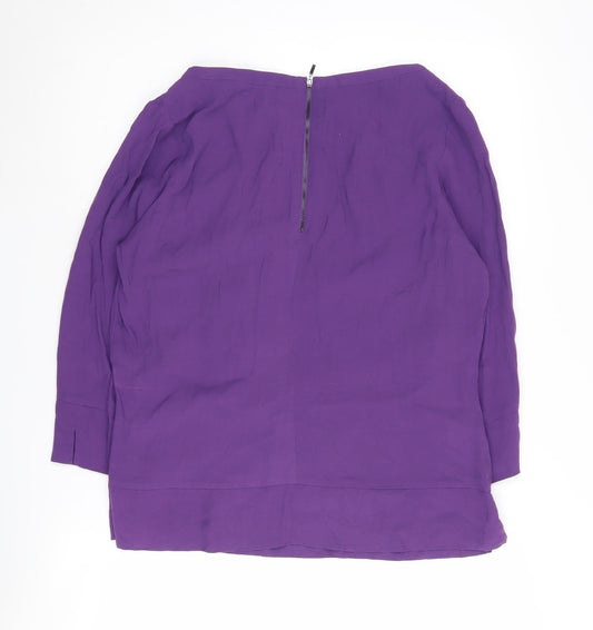 Womens UK Size 16 Laura Ashley Purple Viscose Blouse