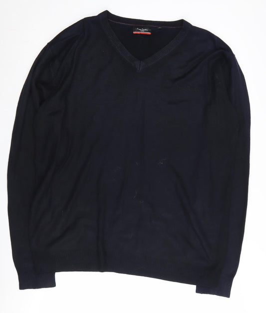 Pierre Cardin Men's Black L V-Neck Pullover Jumper