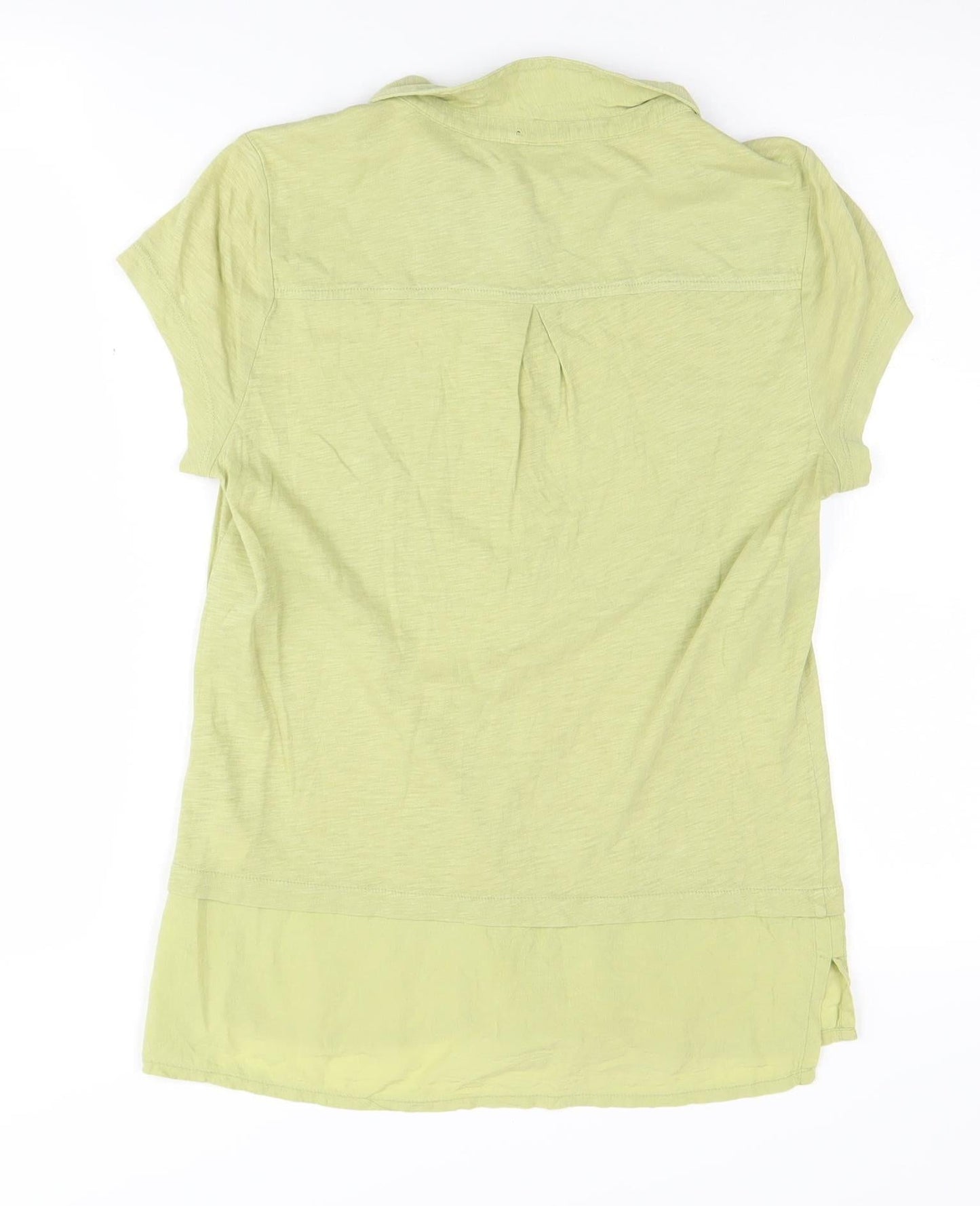 White Stuff Women's Green Button-Up Collared Shirt Size 8