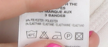 Adidas Women's White Polo Shirt - Size 16, Breathable Stretch