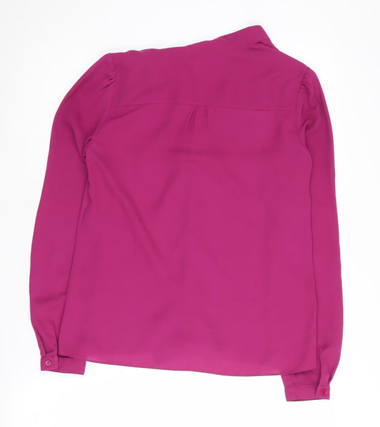 Jaeger Women's Purple Blouse Size 6 Long Sleeve