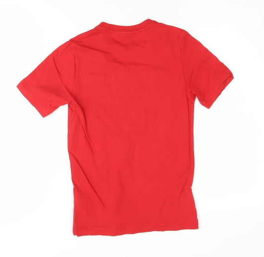 Adidas Boys Red T-Shirt, 9-10 Years, Camouflage Logo Style