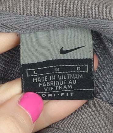 Nike Men's Grey Gamer Graphic Sweatshirt L
