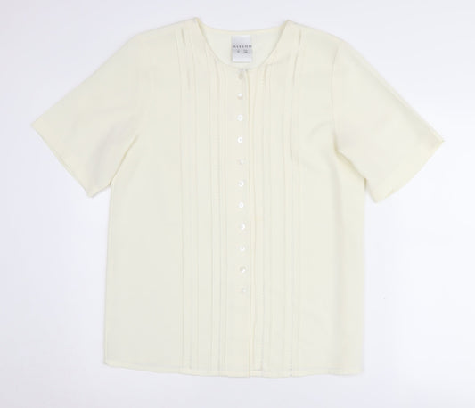 Womens UK Size 12 Alexon Ivory Polyester Blouse
