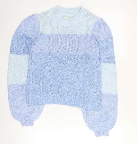 Womens UK 6 Regular Jack Wills Blue Pullover Chunky-Knit