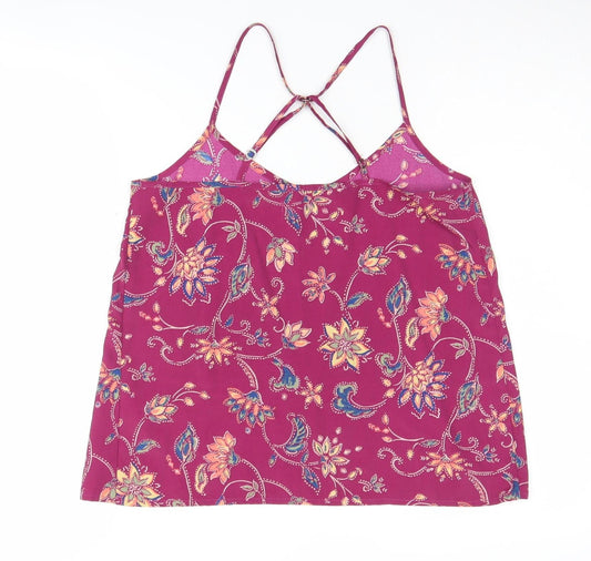 Hollister Women's Multicoloured Floral Camisole Tank S
