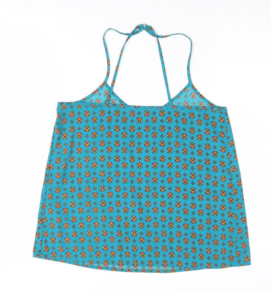 Hollister Women's Blue Floral Camisole Tank, Size S