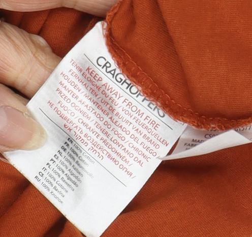 Craghoppers Men's Orange Graphic Print T-Shirt S Regular Fit