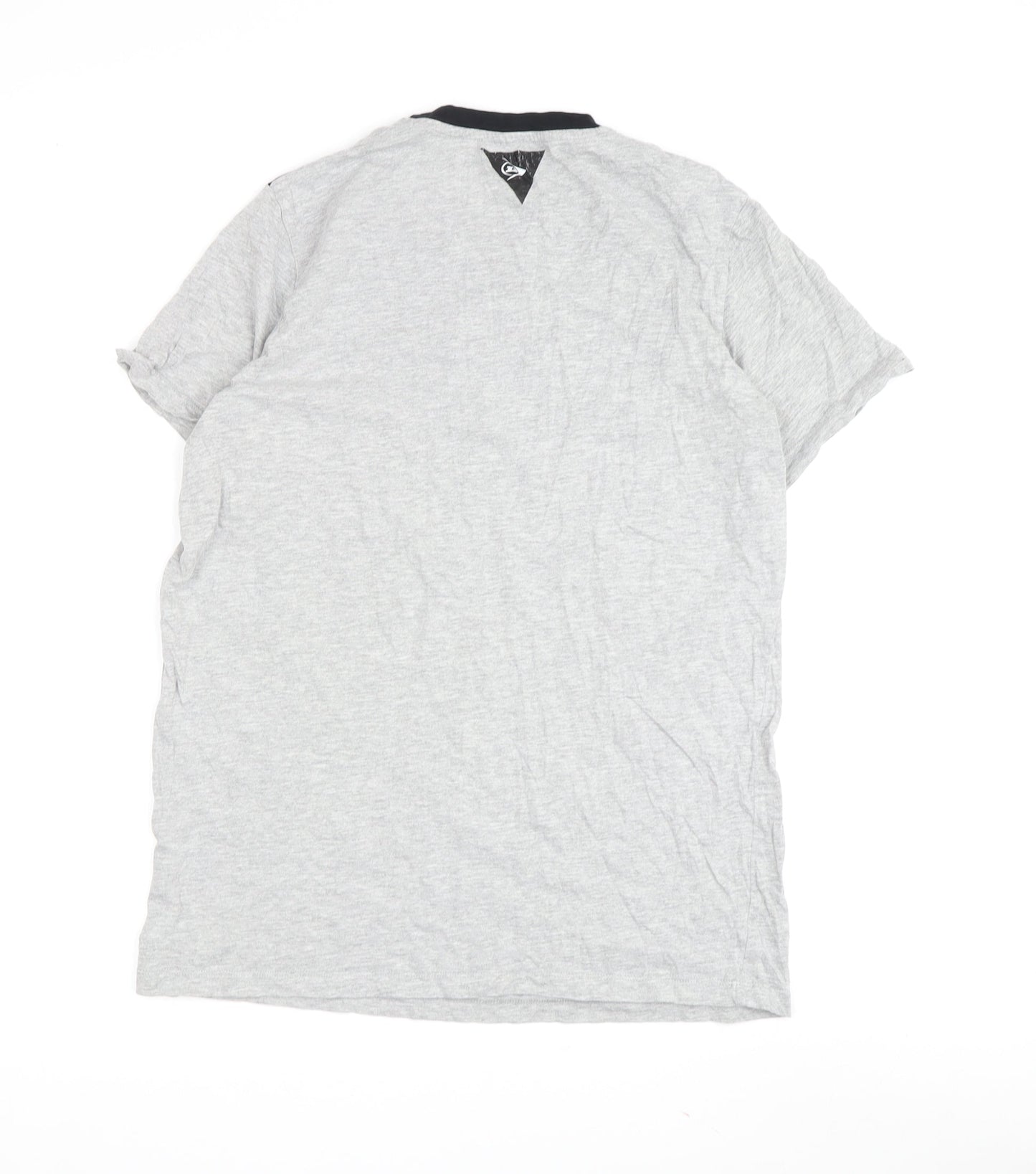Dunlop Men's Grey Black M Colourblock T-Shirt