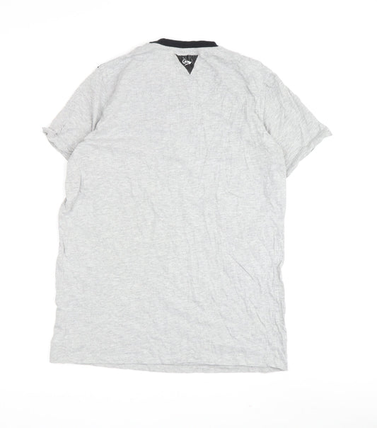 Dunlop Men's Grey Black M Colourblock T-Shirt