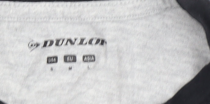 Dunlop Men's Grey Black M Colourblock T-Shirt