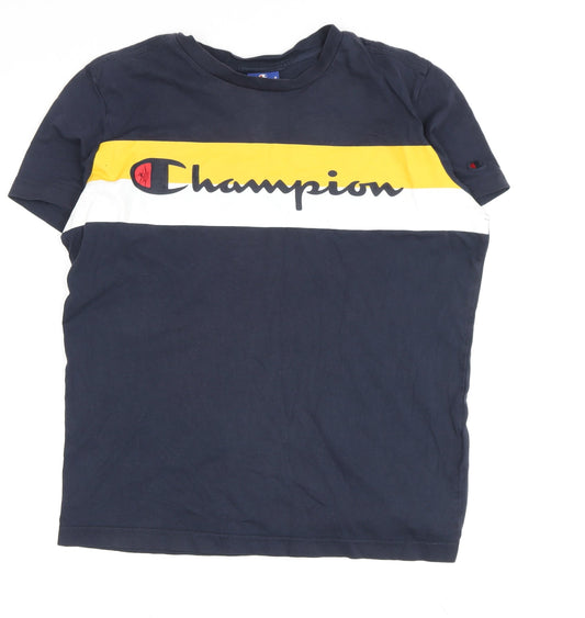 Mens UK Size XS Champion Blue Cotton T-Shirt