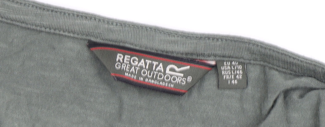 Regatta Women's Green Long Sleeve T-Shirt Size 12