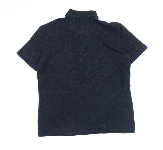 Lacoste Unisex Blue Polo Shirt XL - Breathable Knit