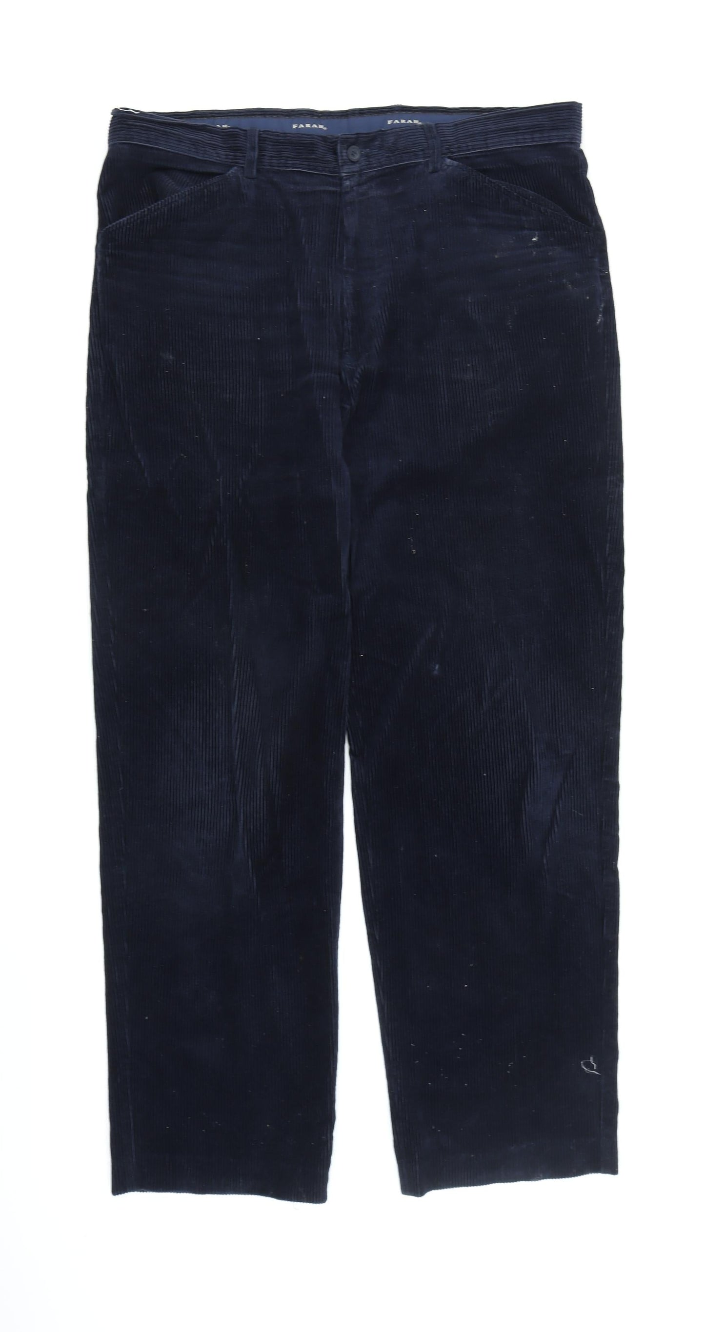 Farah Men's Blue Corduroy Trousers Size 36