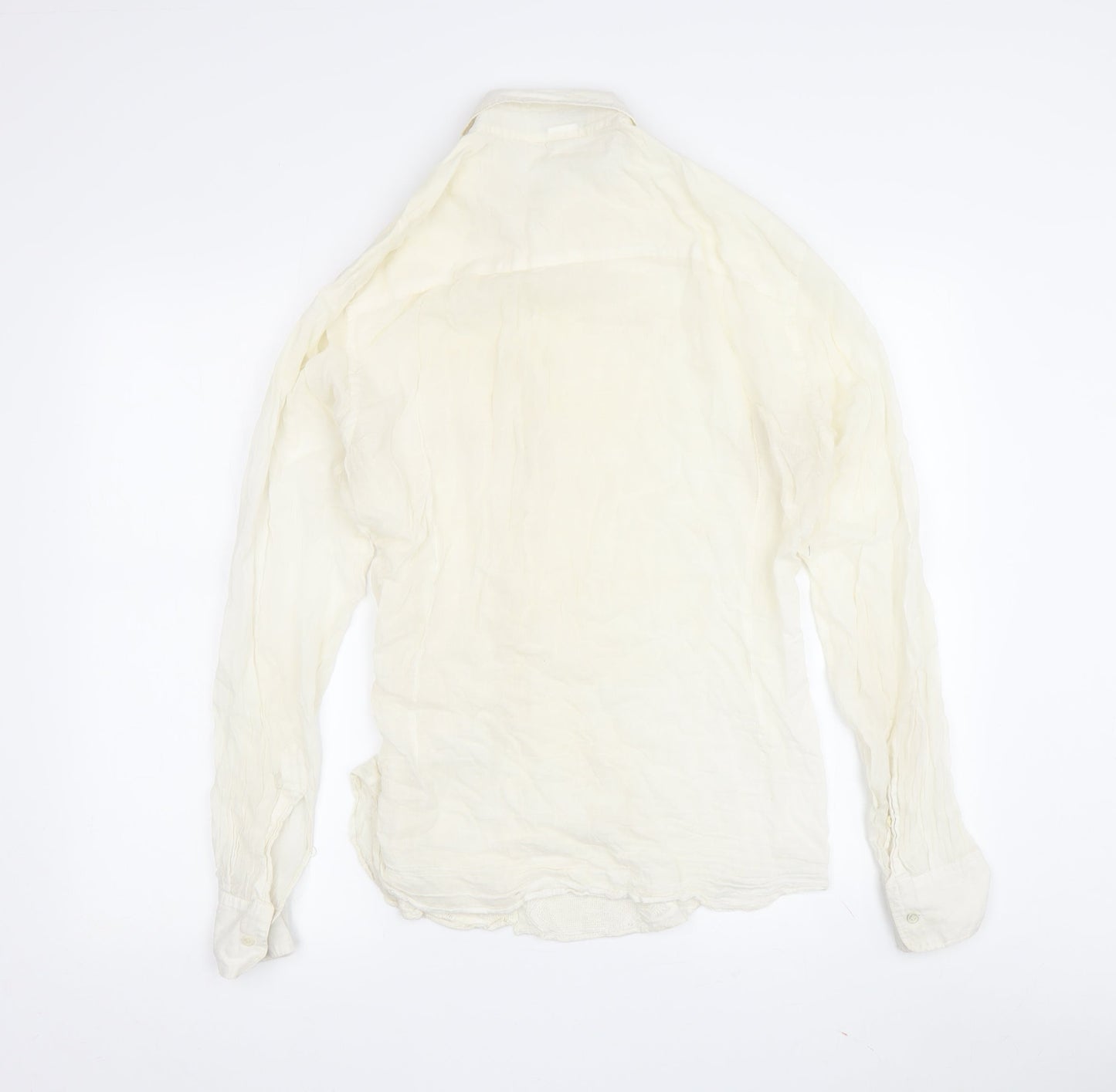 Paul & Joe Women's White Button-Up Shirt, Size L, Cotton