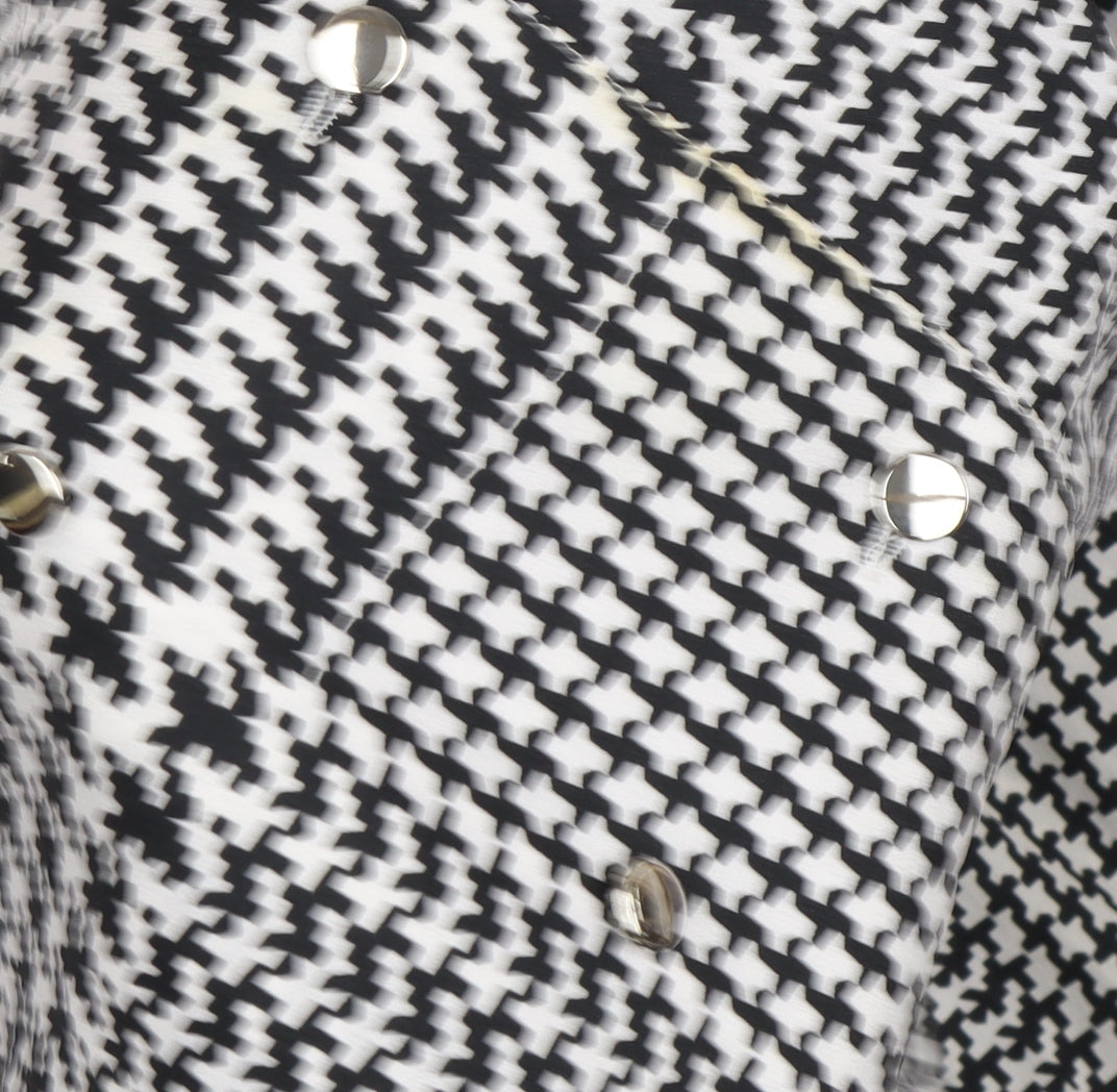 Windsmoor Women's Black Button-Up Houndstooth Shirt