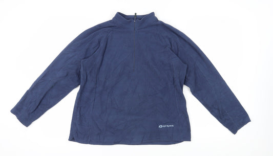 Sprayway Unisex Blue Fleece Sweatshirt Size 14 High Neck