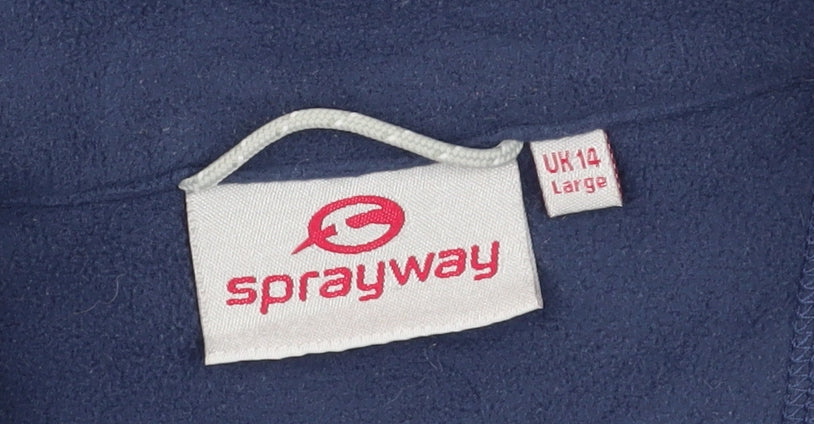 Sprayway Unisex Blue Fleece Sweatshirt Size 14 High Neck