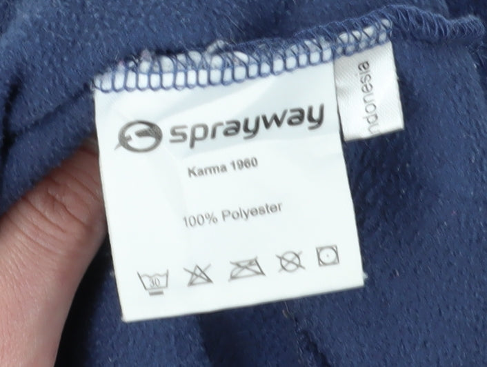 Sprayway Unisex Blue Fleece Sweatshirt Size 14 High Neck